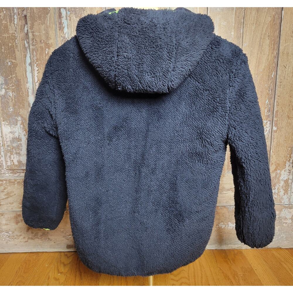 EDDIE BAUER Deer Harbor Reversible Hooded Puffer Jacket Black Kids size S (7/8) - Picture 8 of 13